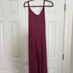 Elegant Rose Pink Maxi Dress